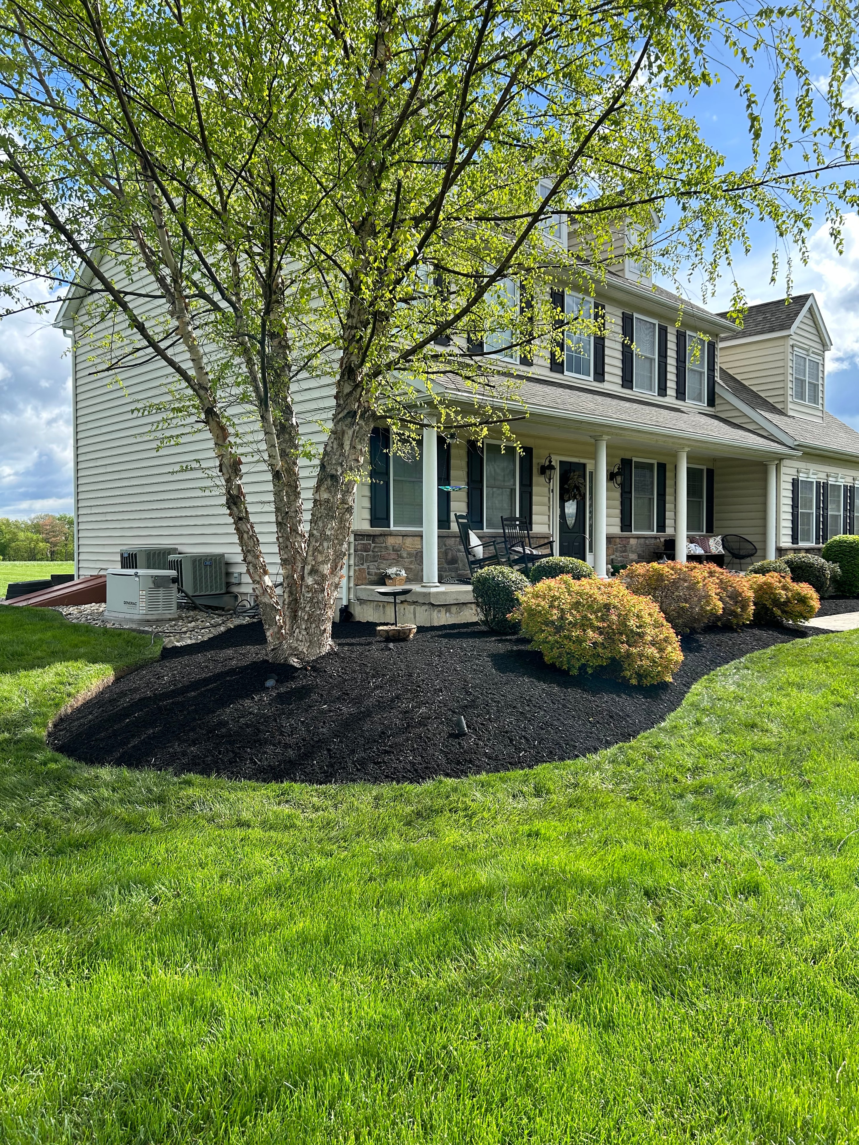 Front Yard Mulch Beds